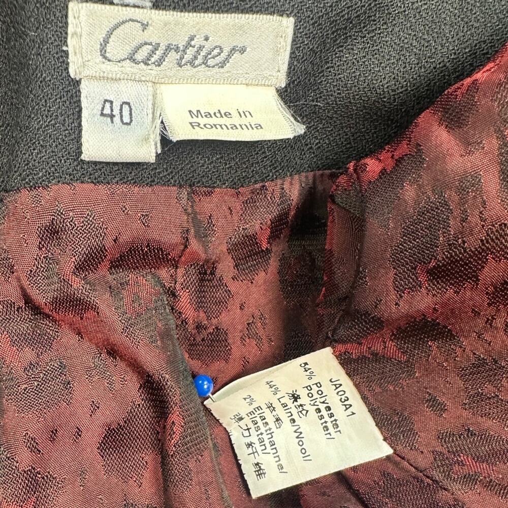 Cartier Uniform Blazer Jacket Wool Blend Jacquard Lining Tailored 40 - Picture 2 of 11
